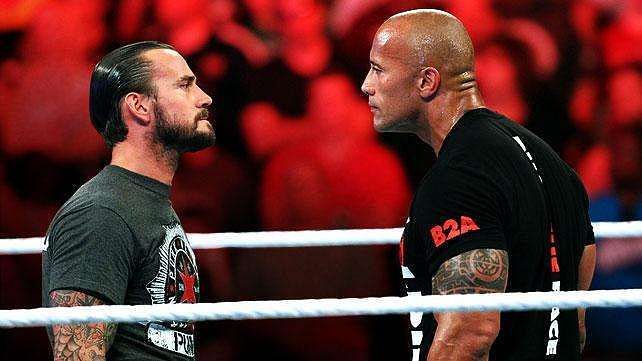 CM Punk and The Rock had a tense rivalry in 2013.