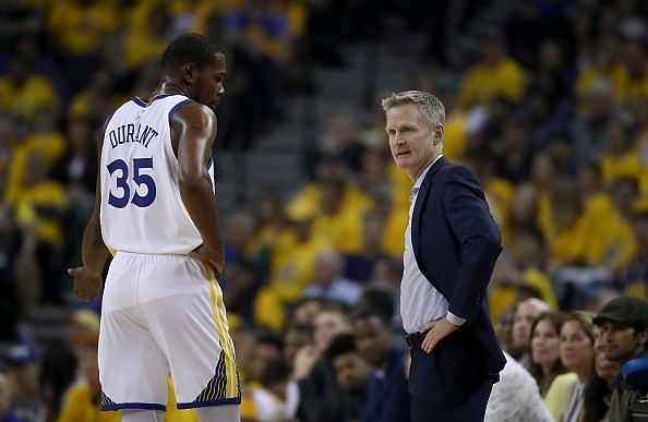 Steve Kerr and Kevin Durant spent three years together with the Golden State Warriors
