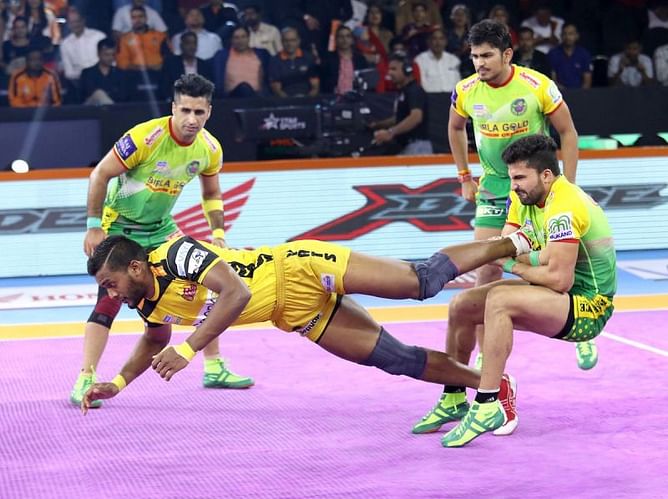 PKL 2019, Match 98, Telugu Titans vs Patna Pirates: Siddharth Desai and Rajnish's Super 10s go in vain as Pardeep Narwal stars in entertaining tie