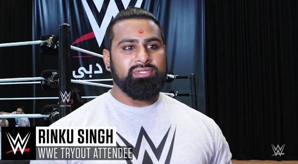 Rinku Singh at a WWE Tryout