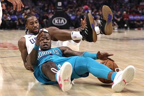 Action from Charlotte Hornets v Los Angeles Clippers match