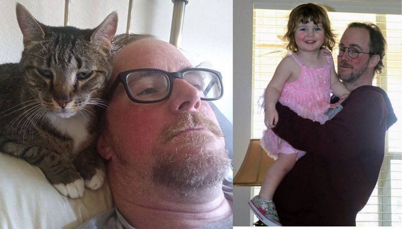 Kevin, his cat, and his daughter