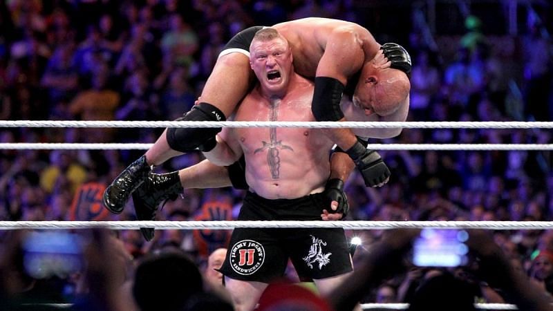 Brock Lesnar finally got the better of Goldberg at WrestleMania 33