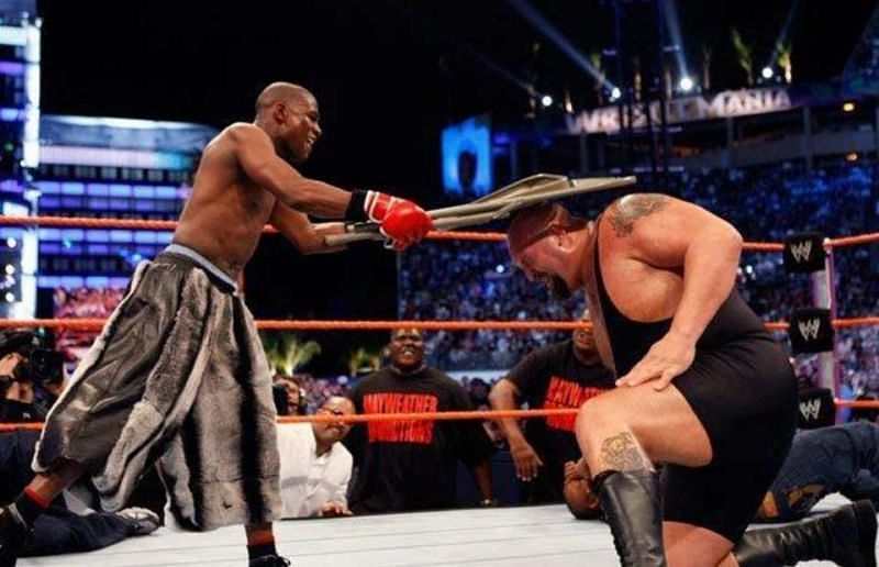 Mayweather&#039;s move to smash Big Show with a steel chair led to the match ending in no contest