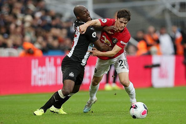 Daniel James was kept at bay effectively by Newcastle United.