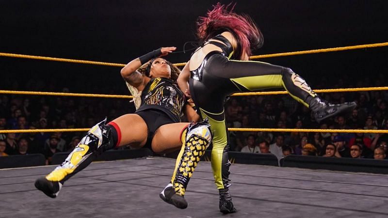 Io Shirai took the fight to Kayden Carter this week on NXT
