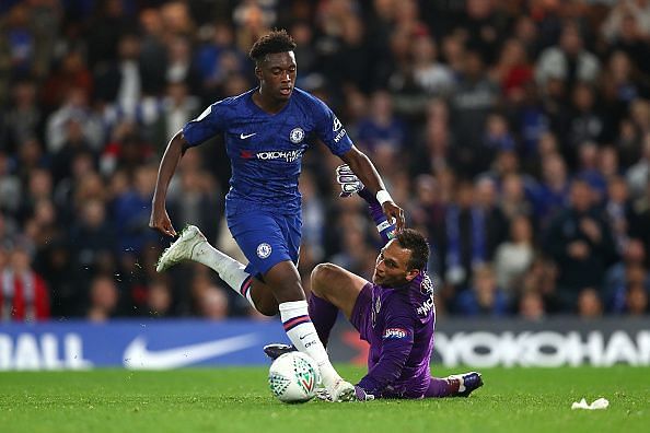 Hudson-Odoi returned to the Chelsea side with a goal against Grimsby Town in the Carabao Cup