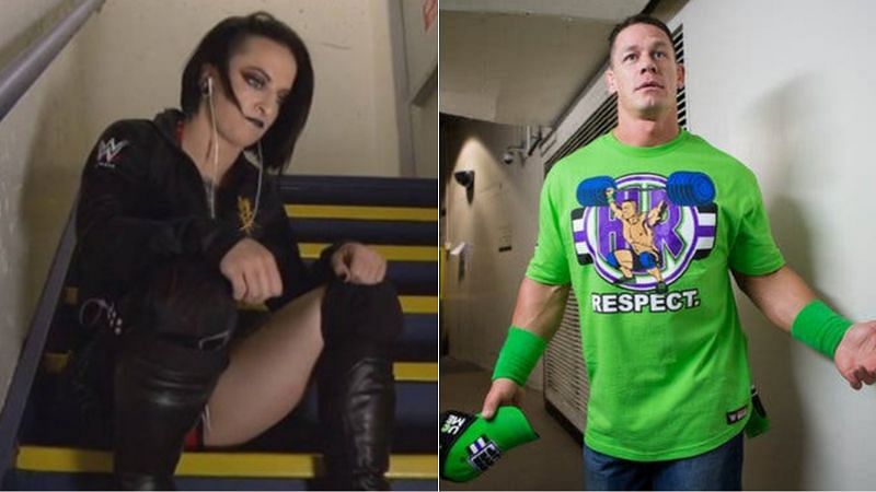 Ruby Riott met John Cena before a tryout match