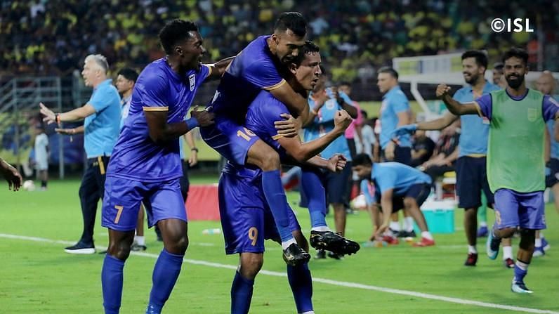 Amine Chermiti was the hero for Mumbai City FC in their encounter against Kerala Blasters FC (Picture Courtesy: ISL)