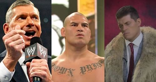 Vince McMahon, Cain Velasquez and Cody