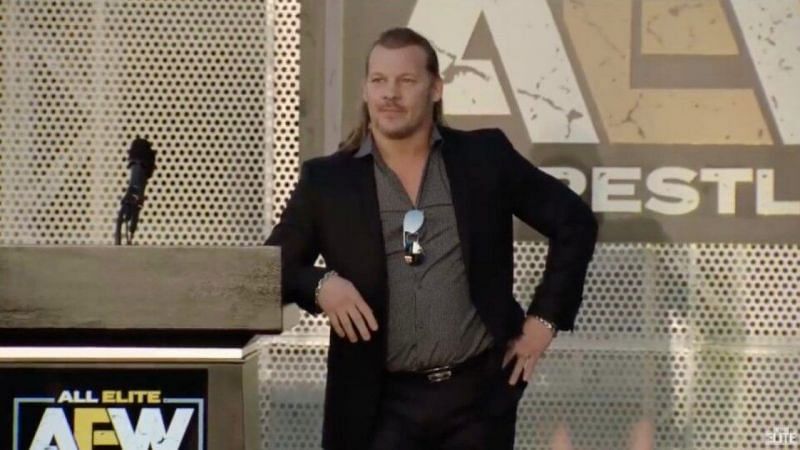 Chris Jericho at the AEW announcement press conference