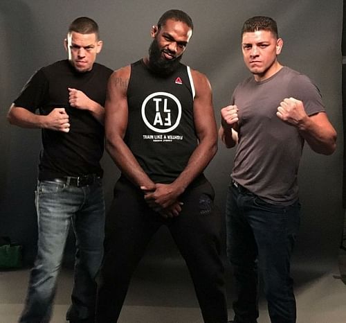 Diaz brothers with Jon Jones