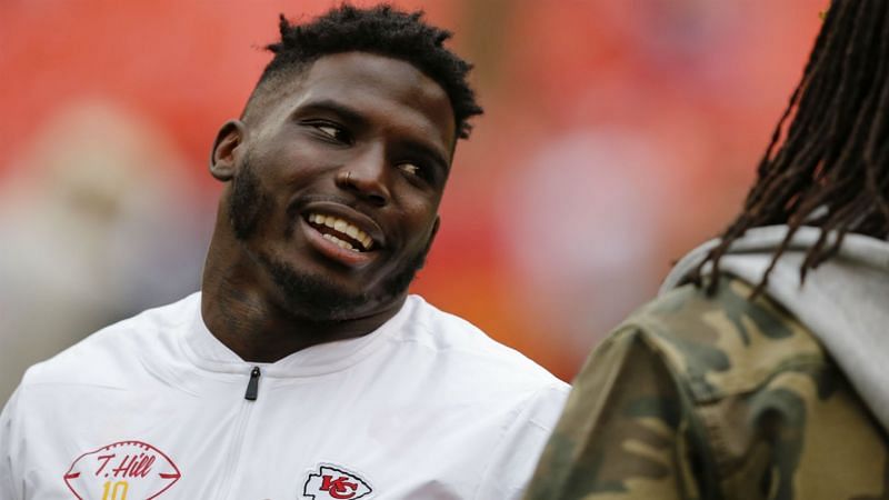 Chiefs receiver Tyreek Hill back at practice after shoulder injury
