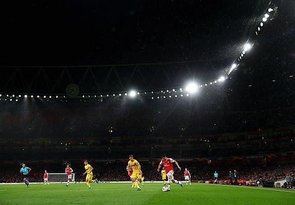 Arsenal put on a dominating display against Standard Liege in the UEFA Europa League.