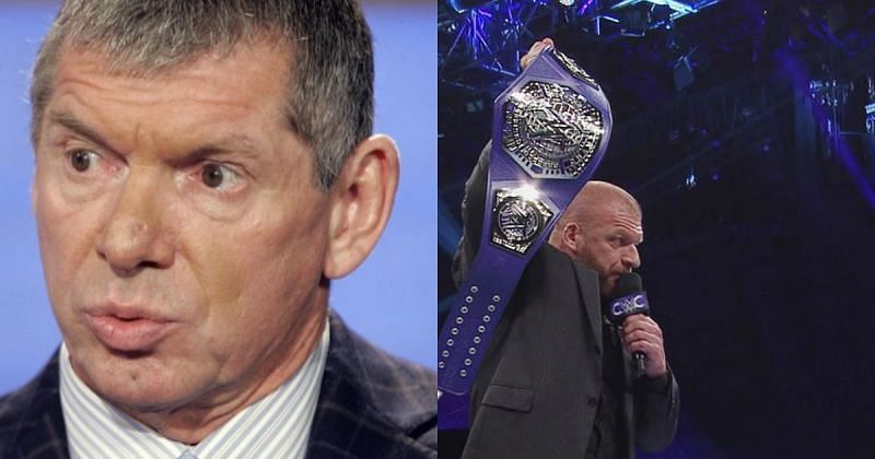 Vince McMahon/Triple H with the Cruiserweight title