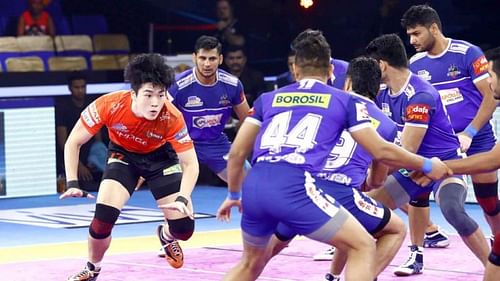 Dong Geon Lee scored 9 raid points for U Mumba 