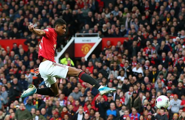 Marcus Rashford almost gave Manchester United a win against Liverpool.