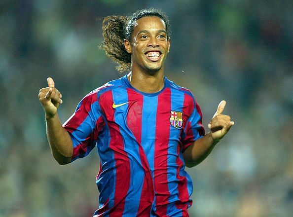 Ronaldinho during his glory days with Barcelona