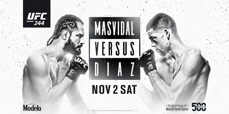 Jorge Masvidal faces Nate Diaz in the much-anticipated main event of UFC 244