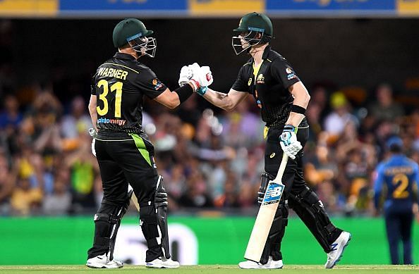 David Warner and Steve Smith ensured Australia coasted to a win over Sri Lanka.