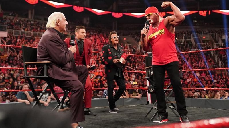 Hulk Hogan and Ric Flair came face to face on this week&#039;s Raw