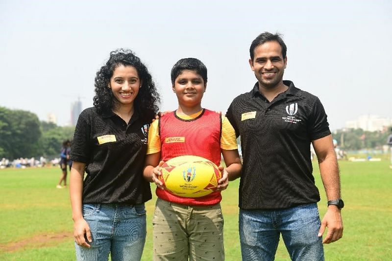 Anish Raul with India Rugby Captains