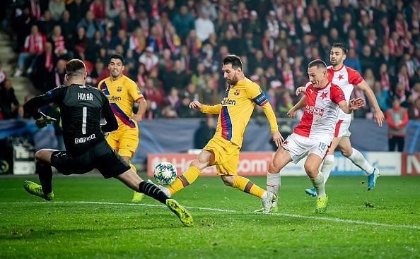 Slavia Praha outplayed Barcelona for most of the match