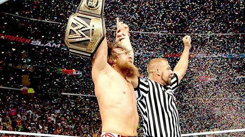 Daniel Bryan: Raised his first WWE title at SummerSlam 2013