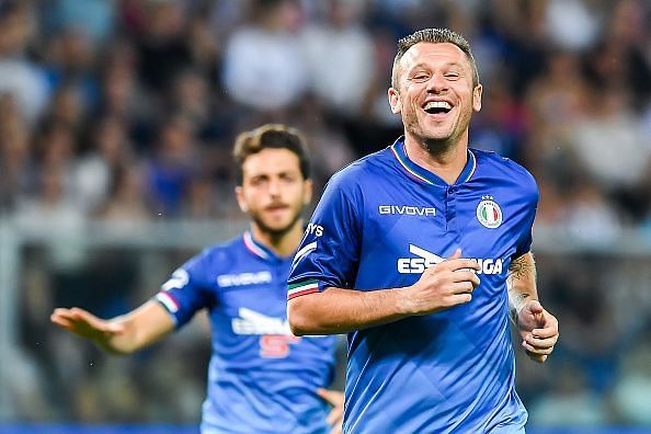 Cassano in a charity match.