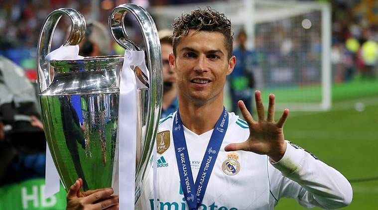 Ronaldo celebrates his fifth UEFA Champions League title in 2017-18