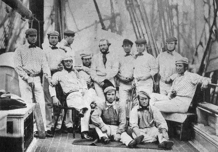 England&#039;s 12-member squad to visit Australia that went on to play the first official Test in 1877