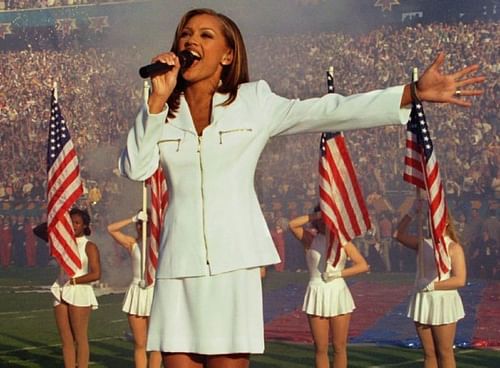 Vanessa Williams performs at the start of Super Bowl XXX