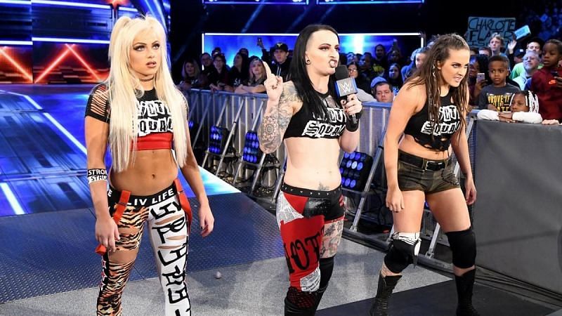 The Riott Squad: Liv Morgan, Ruby Riott, and Sarah Logan