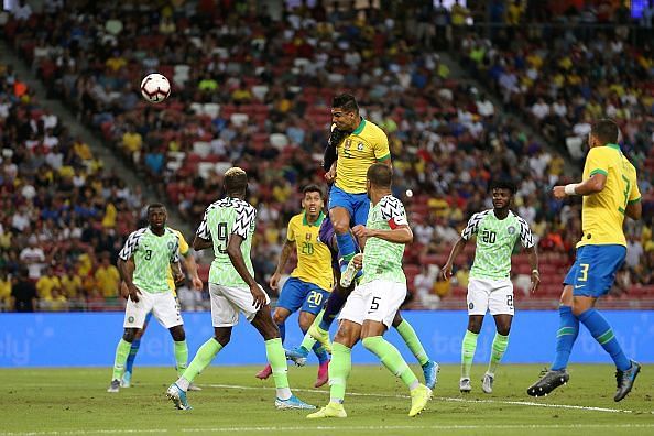 Nigeria played a 1-1 draw with Brazil
