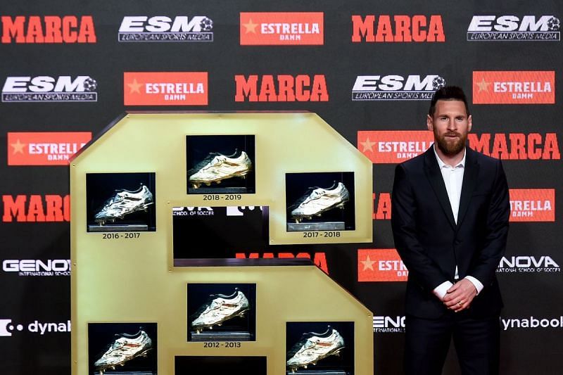 Lionel Messi has added a sixth Golden shoe to his collection