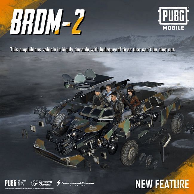BRDM-2 is an amphibious vehicle in PUBG Mobile which is probably the safest to commute in
