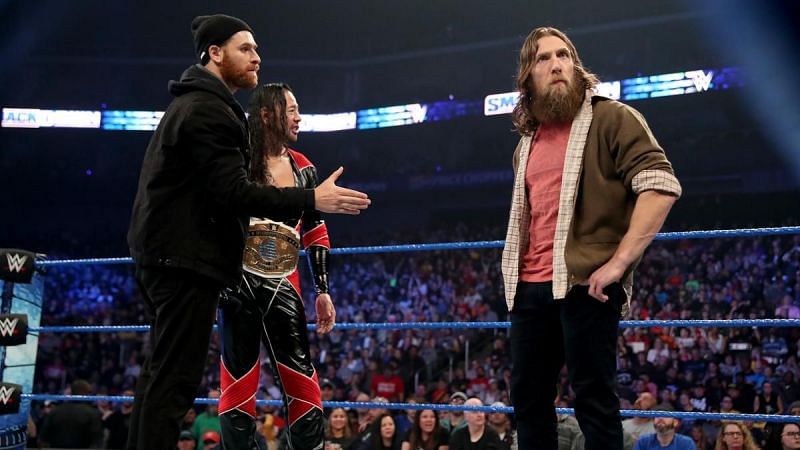 Nakamura, Sami Zayn and Daniel Bryan on SmackDown