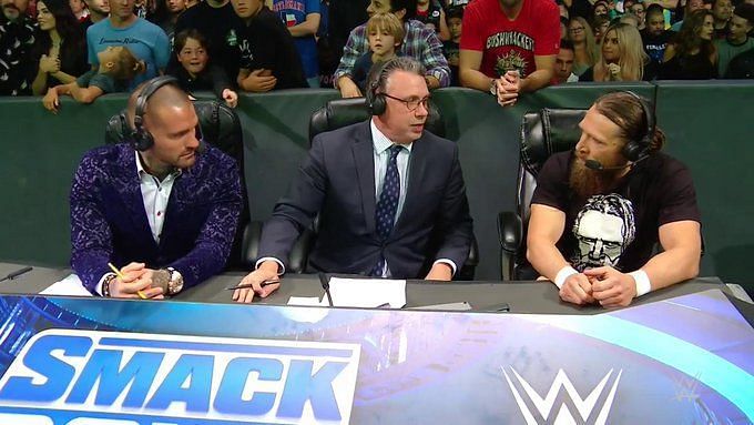 Bryan was in commentary for the match