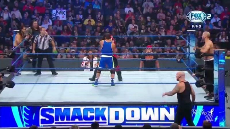 Shorty G and Baron Corbin came to blows in the main event last night on SmackDown