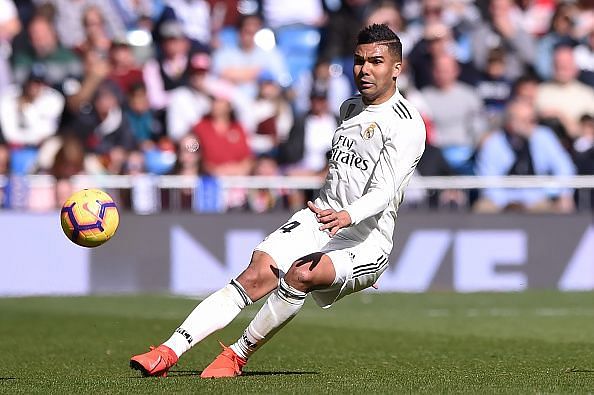 Real Madrid CF&#039;s Casemiro in action