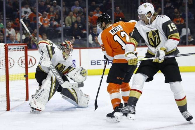 Flyers score 4 in the 2nd period, top Golden Knights 6-2