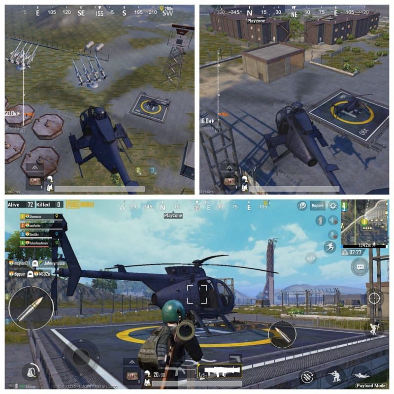 The three helicopter locations at Sosnovka Military Base
