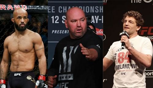 Demetrious Johnson, Dana White, and Ben Askren