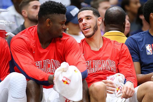  New Orleans Pelicans&#039; Zion Williamson and Lonzo Ball.