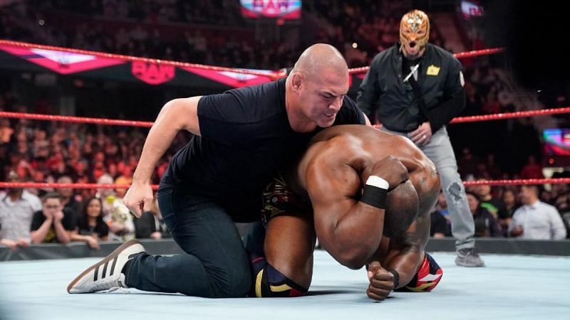 Shelton Benjamin was quick to cover up when he came to blows with Cain Velasquez