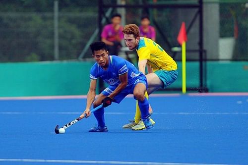 A 5-1 win over Australia has ensured that the Indians have a healthy goal-difference Image Courtesy: @sojcup