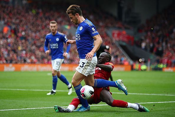 Mane helping out in the defence against Chilwell