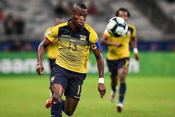 Enner Valencia in action for Ecuador