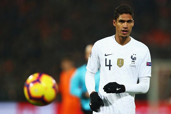 France&#039;s Raphael Varane in action