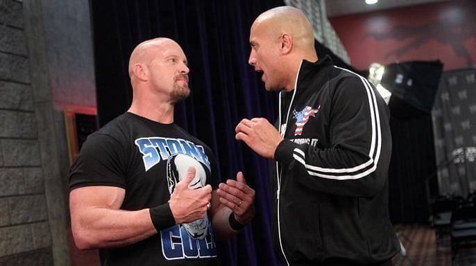 Stone Cold Steve Austin with The Rock